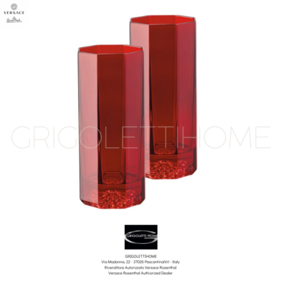 Versace Rosenthal - Medusa Lumiere Rhapsody Red - Set Of 2 Long