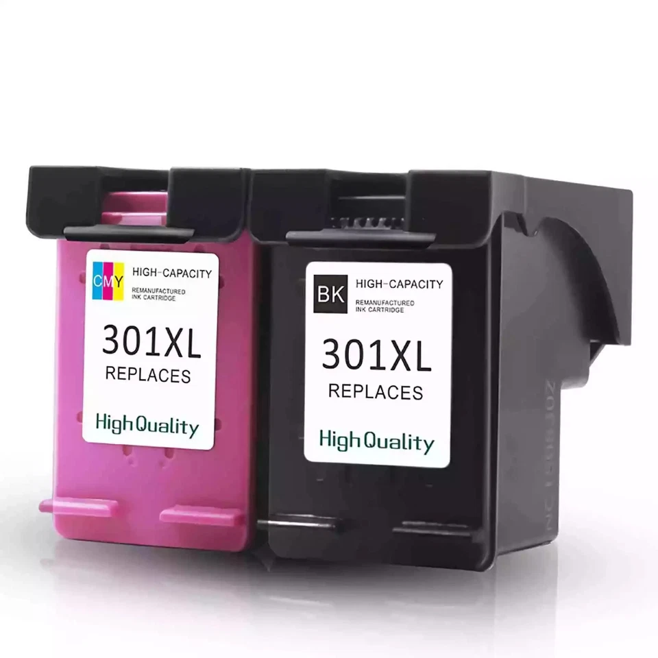 ✅ KIT 2 CARTUCCE COMPATIBILE CON HP 301 XL NERO+COLORE STAMPANTE DESKJET 1050 ✅ - Imagen 3 de 4
