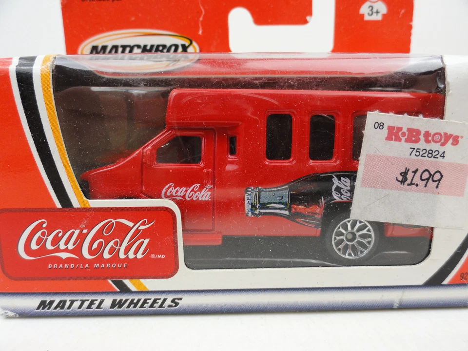 2003 Matchbox Coca Cola Chevy Transporter Bus (Red w/ Coke Bottle) in Box - Image 2 of 4