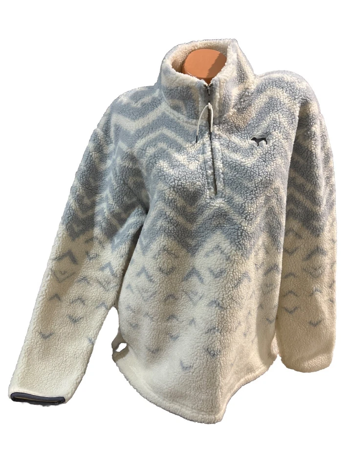 Jersey Sherpa Victoria’s Secret Rosa Media Cremallera Talla L Foto 3 de 3