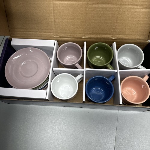 Mr. Coffee Mugs Espresso Set Service For 6 Cups And Saucers 3 Oz. 12 Piece Set. - Picture 2 of 6