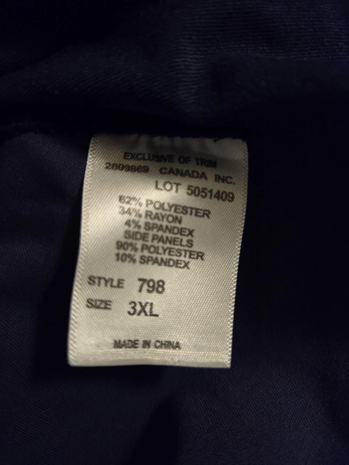 Marvella by White Cross 磨砂上衣 XL 码海军蓝带拉伸边-28.5 码/L 29 — 第 3/4 张图片