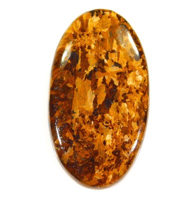 62 CT NATURAL GOLDEN FIRE BRONZITE Oval CABOCHON GEMSTONE 44x25x5 MM UU=0253