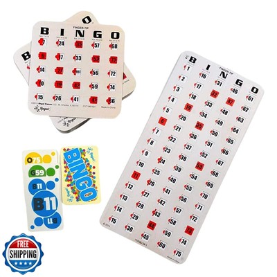 Regal Bingo 25 Bingo Cards with Sliding Windows, Bingo Calling Cards Deck and