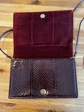 Vintage Jay Herbert New York Snakeskin Handbag Purse Clutch Removable Strap