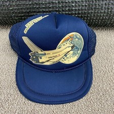 NASA Hat Trucker Snapback Cap Mesh Kennedy Space Center Shuttle Astronaut VTG