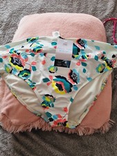 WOMENS ladies swimwear m S  NEW BIKINI BOTTOMS SIZE  18 roll top bnwt bnwt