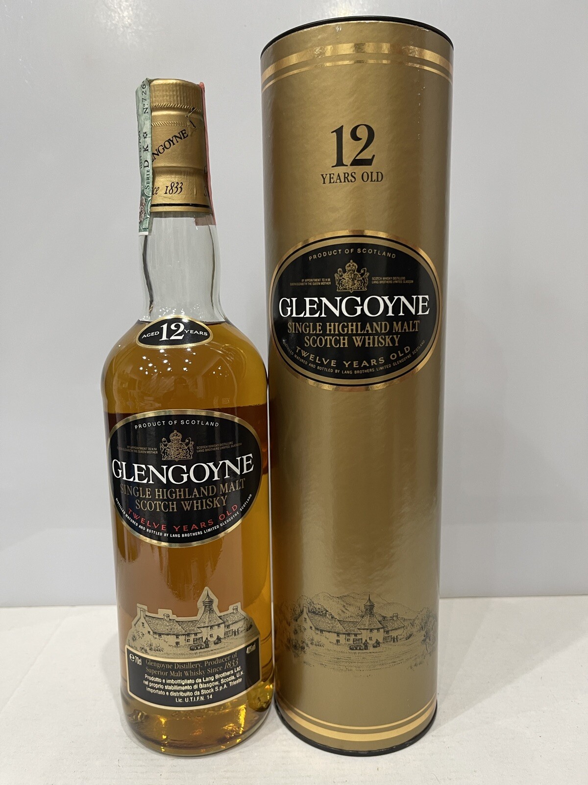 Glengoyne 12 Years Old Single Highland Malt Scotch Whisky 70cl 40% Vintage
