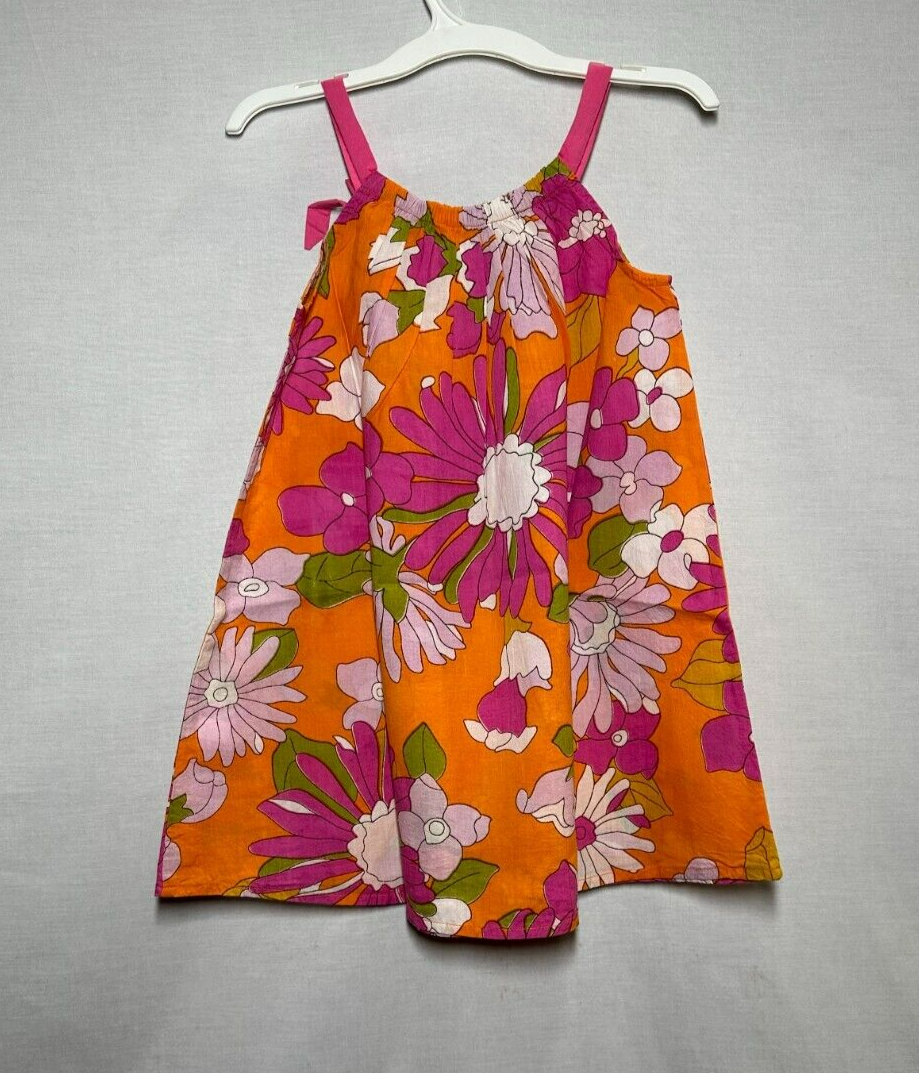 Happy by Pink Chicken Girls' Strap Dress - Citrus Orange 2Y