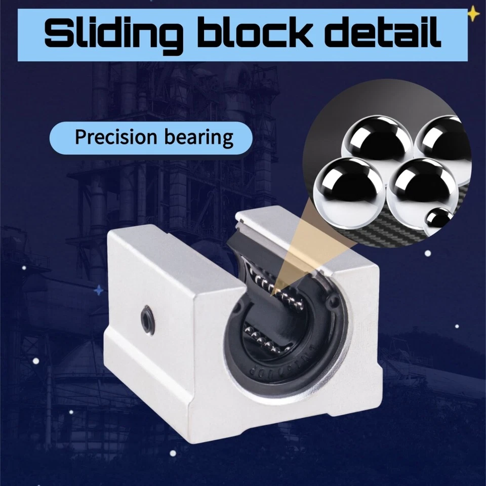 2x SBR16 L300~2000mm Linear Silde Rail Guide Shaft+4x SBR16UU Bearing BLOCK SET - Image 4 of 4