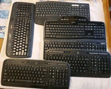 Wireless Keyboards, K370, K330,K850 Mixed Lot Of 6 Logitech. No dongles