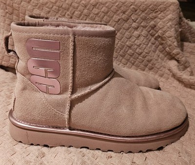 UGG Australia Classic Mini Rosa Pink Logo 39