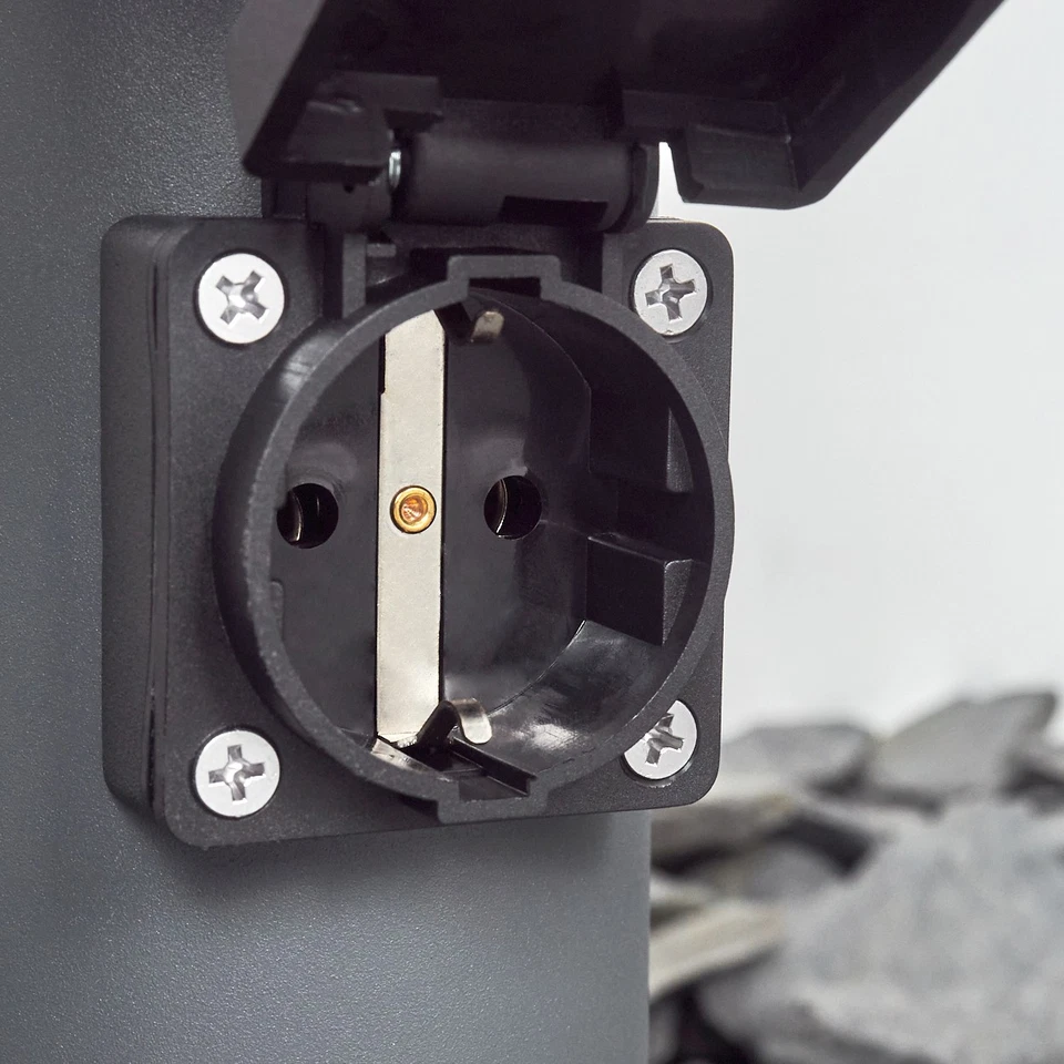 HOFSTEIN Gnocchetta moderne Wegeleuchte Garten mit Bewegungsmelder und Steckdose - Bild 4 von 4