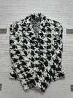 St John Blazer Jacket Women 4 Multicolor Houndstooth Notch Lapel Single Breasted