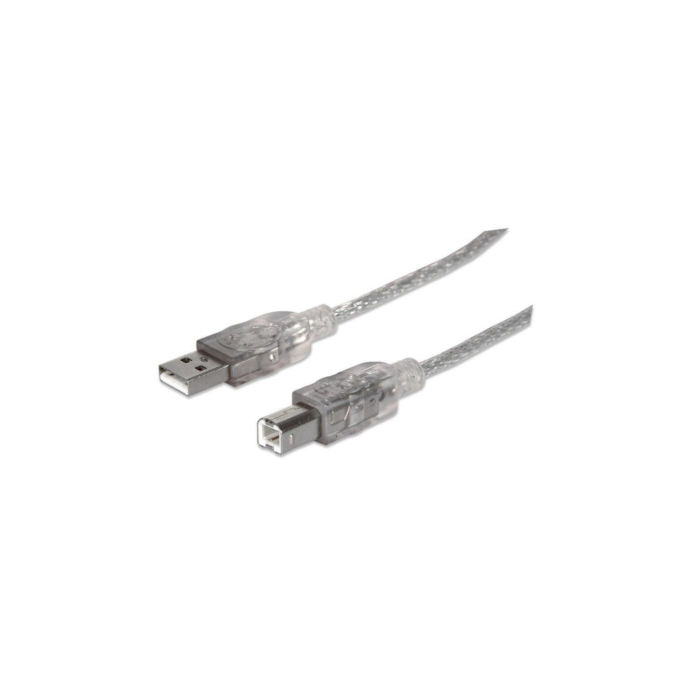 5m USB 2.0 AM-BM USB Cable for Printer Silver Shielded 345408
