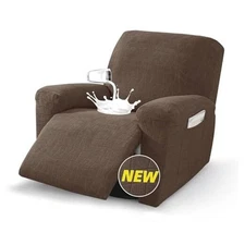  Waterproof Chair Covers 3 Pieces Cover That Stay in Recliner Light Coffee