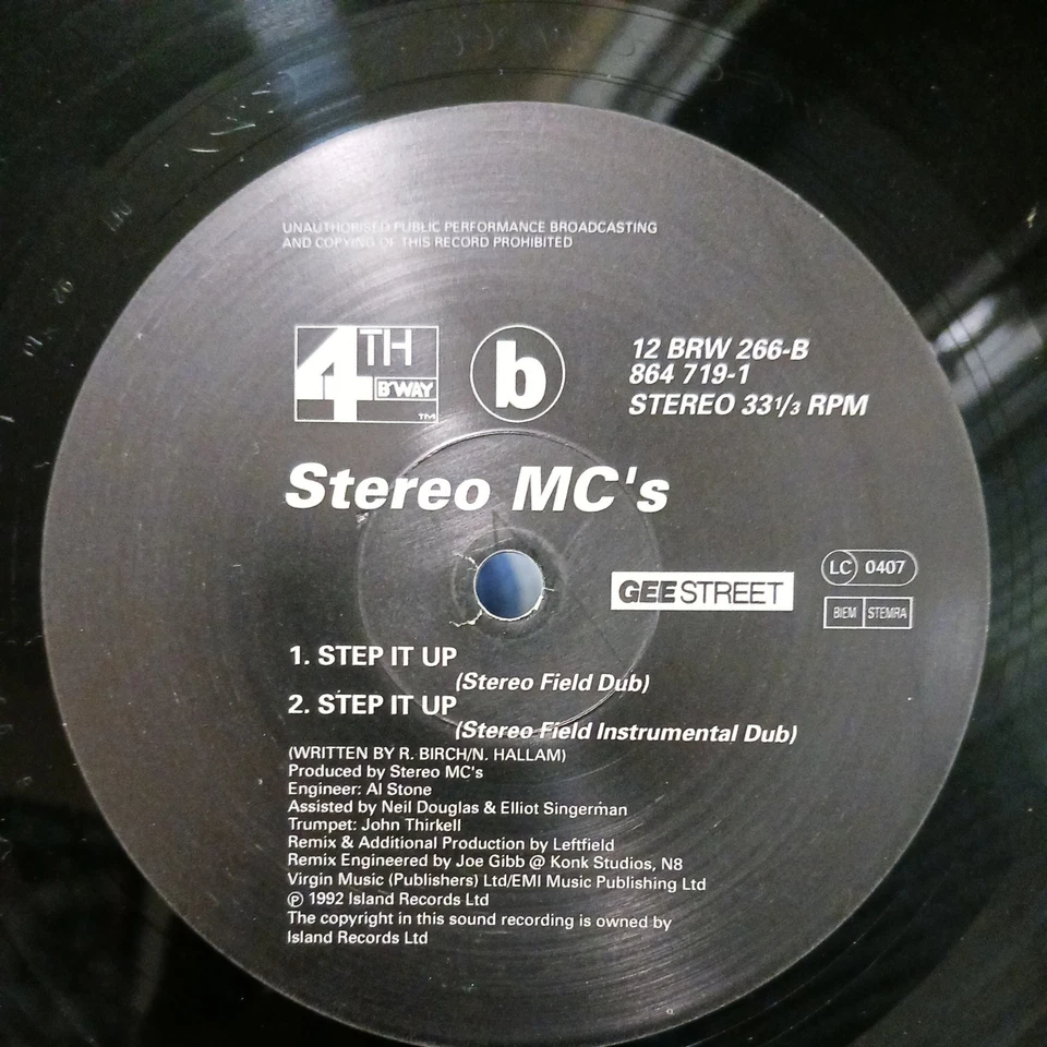 Stereo MC's - Step It Up (Radio Edit) 1992 Dance / Rap Music 7" Vinyl Record  - Bild 4 von 4