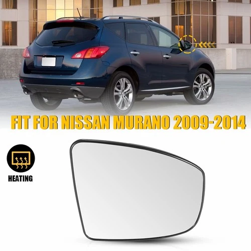 NEW Heated Passenger Right Mirror Glass For 09-14 Nissan Murano w/ Backing Plate