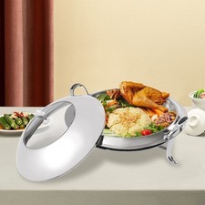 Chafing Dish Set Round 3.17Qt Stainless Steel Buffet Servers  Warmers HOT