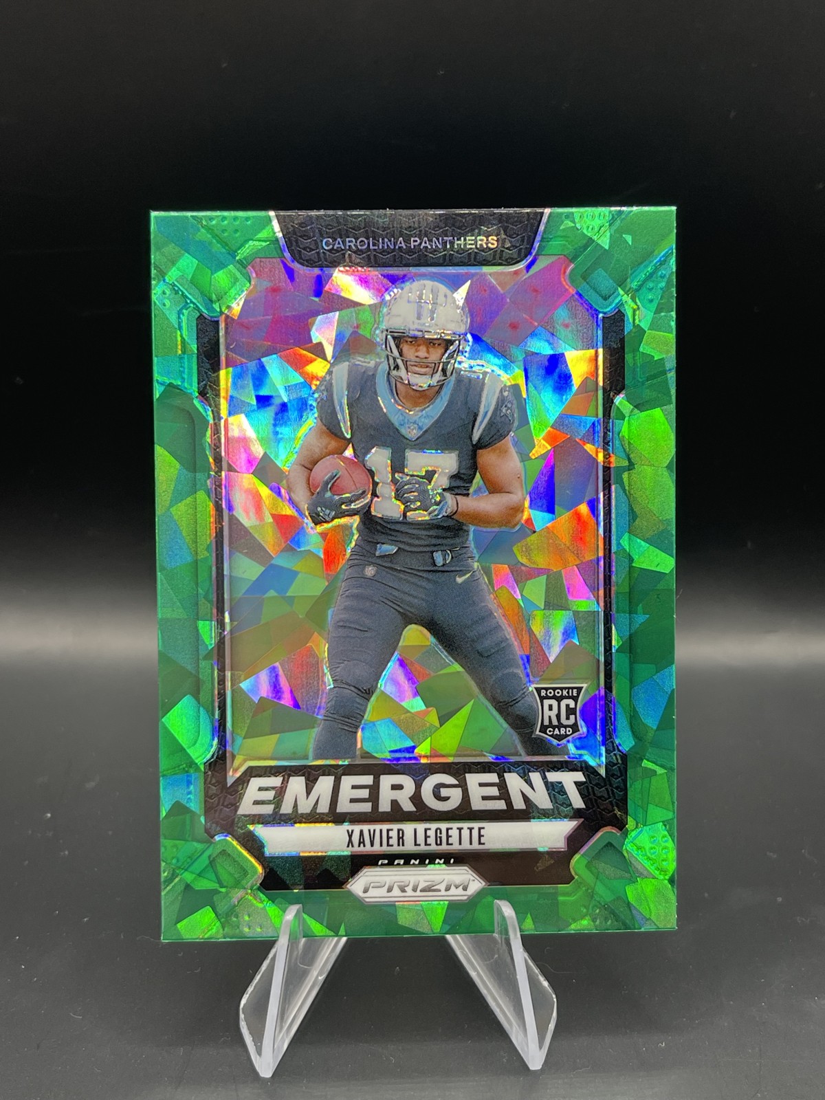 2024 Panini Prizm - Emergent Xavier Legette #15 Green Ice Prizm (RC)