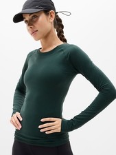 Athleta L Large Momentum Seamless Top Pine NWT  530524