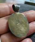 Oval Sterling pendant monogramed with the initial A 925 — photo 6