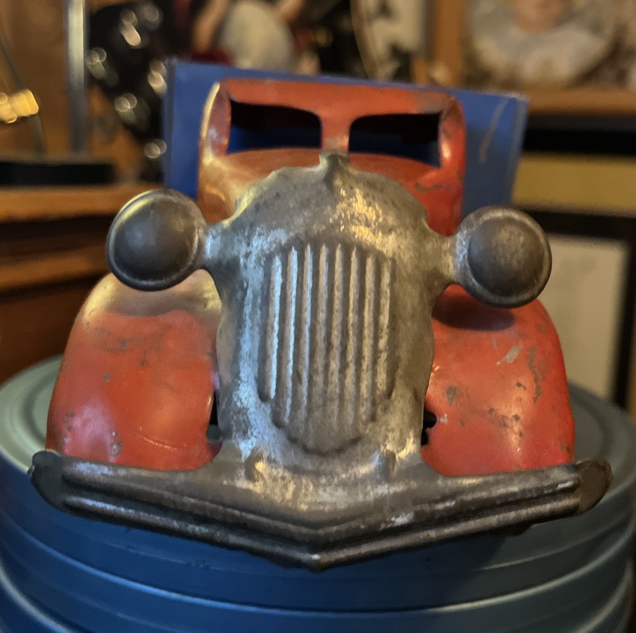 Vintage Early Stake Delivery Truck, Pressed Steel, Wyandotte Marx,