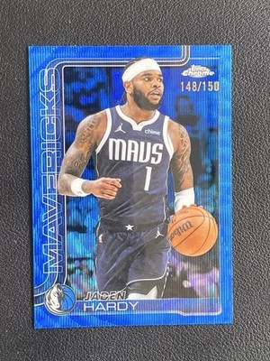 Jaden Hardy 2025-26 Topps Chrome Blue Wave Refractor Base /150 #60