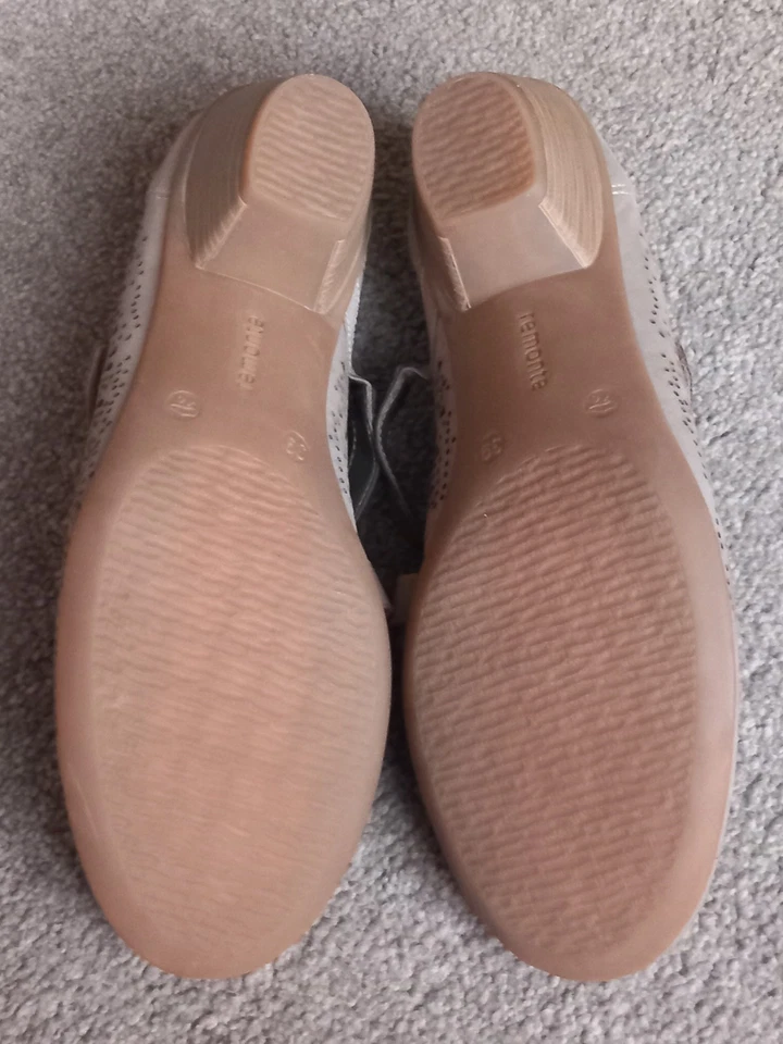 Remonte By Rieker Ladies Stone Leather Shoes Size 39 (6) BNWOB - Image 4 of 4