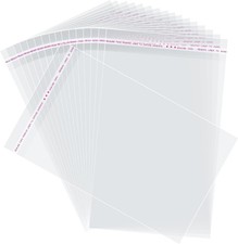 Morepack Self Sealing Cellophane Bags, 8x12 Inches 200 Pcs Clear Resealable C...