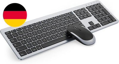 Tastatur Maus Set Kabellos, Seenda SK38-3 Ultra-Dünne Wiederaufladbare Funk Tast