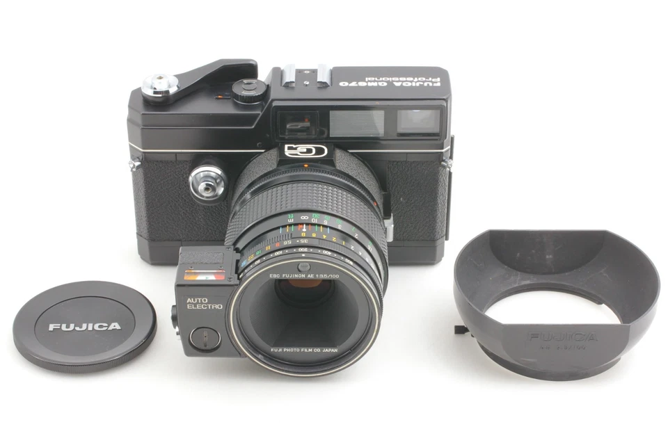 ⏯️ Raro [COMO NUEVO con Capucha] Cuerpo de Cámara Fuji Fujica GM670 AE 100mm F3.5 Lente JAPÓN Foto 3 de 4