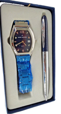 Daniel Hechter Watch & Pen Set Silver Gift Set Boxed Formal