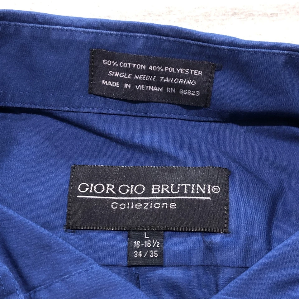 Camisa social masculina Giorgio Burtini L Business Preppy formal escritório academia azul - Imagem 2 de 4