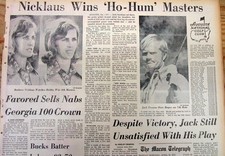 4 1972 newspapers JACK NICKLAUS wins MASTERS GOLF TOURNAMENT at Augusta GEORGIA