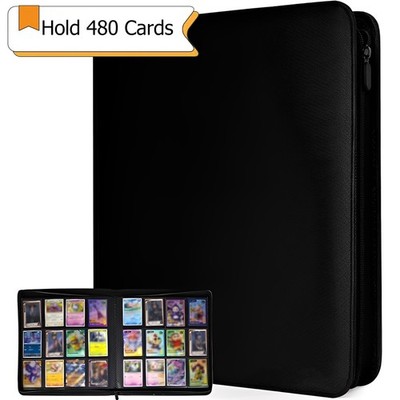 480 Cards Pocket Trading Card Binder 12 Pocket Trading Card Album Folder Case US