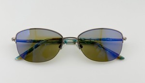 Elle EL13472 BR Half Rim Gunmetal Eyeglasses, 52-17-135 - FRAME ONLY