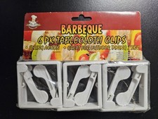6 Pack Tablecloth Clips - Heavy Duty Picnic Table Clips / Spring Action / NEW 