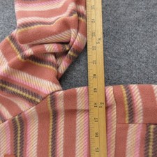 Billabong Adventure Division Jacket Womens Large Pink Striped Fleece Full Zip