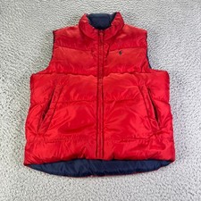 Polo Ralph Lauren Puffer Vest Kids 4T Red Blue Reversible Down Full Zip Outdoors