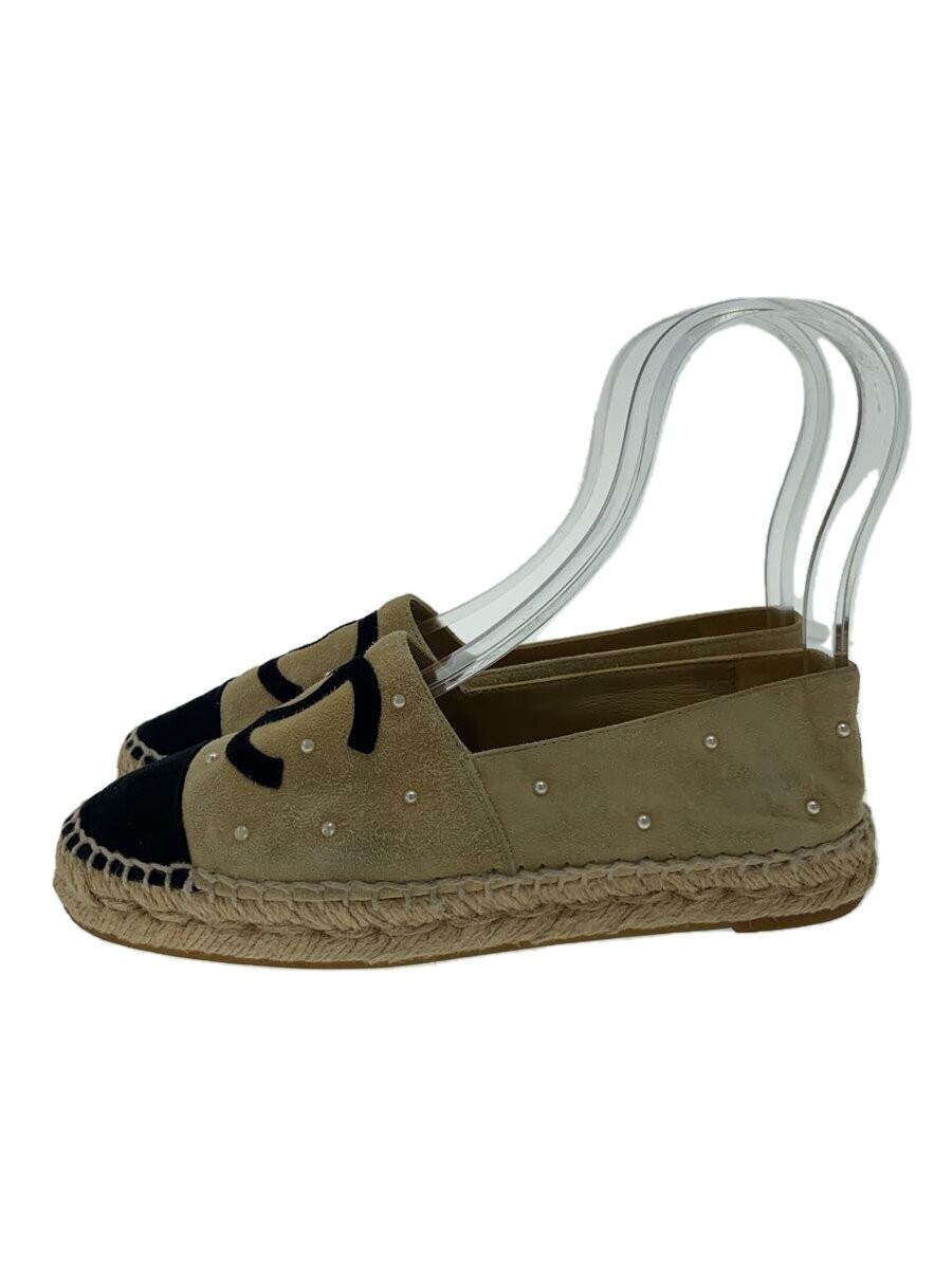 CHANEL Suede Espadrilles, Size 35, US 5, Beige, Women's thumbnail 15