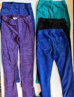 LOT of 5 Childrens Place Girls Velour Ribbed Leggings Faux Jeans 10/12 L