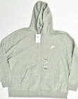 Nike Men's Club Fleece Full Zip Hoodie Grey BV2645-063 Size 3XL Cotton NWT