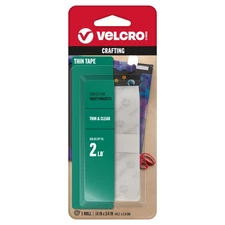 VELCRO(R) Brand Thin Fasteners Tape 3/4"X18" Clear