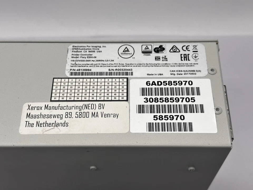 Xerox EFI Fiery E200-06 Bustled Print Controller-with Adapter - Image 4 of 4