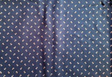 alter Baumwolle  Stoff  2,60m  blau Blumen 60er Jahre  unbenutzt..