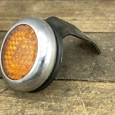 Vintage Lucas England Amber Reflector Seat Mount Bracket 40s Cruiser Bicycle