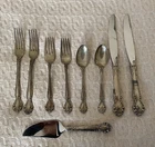 GORHAM SECRET GARDEN sterling silver 9 pc LOT  SCRAP/USE 457.2 grams