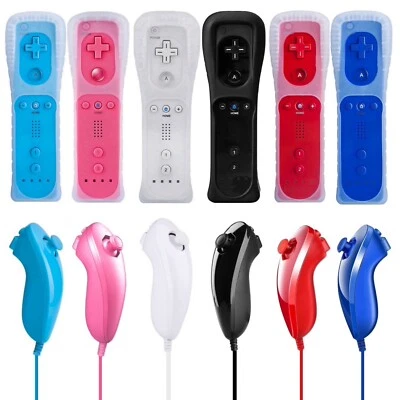 MARKENLOS Remote Fernbedienung Controller, Nunchuk ver. Farben - Nintendo Wii (NEU) 🆕✅