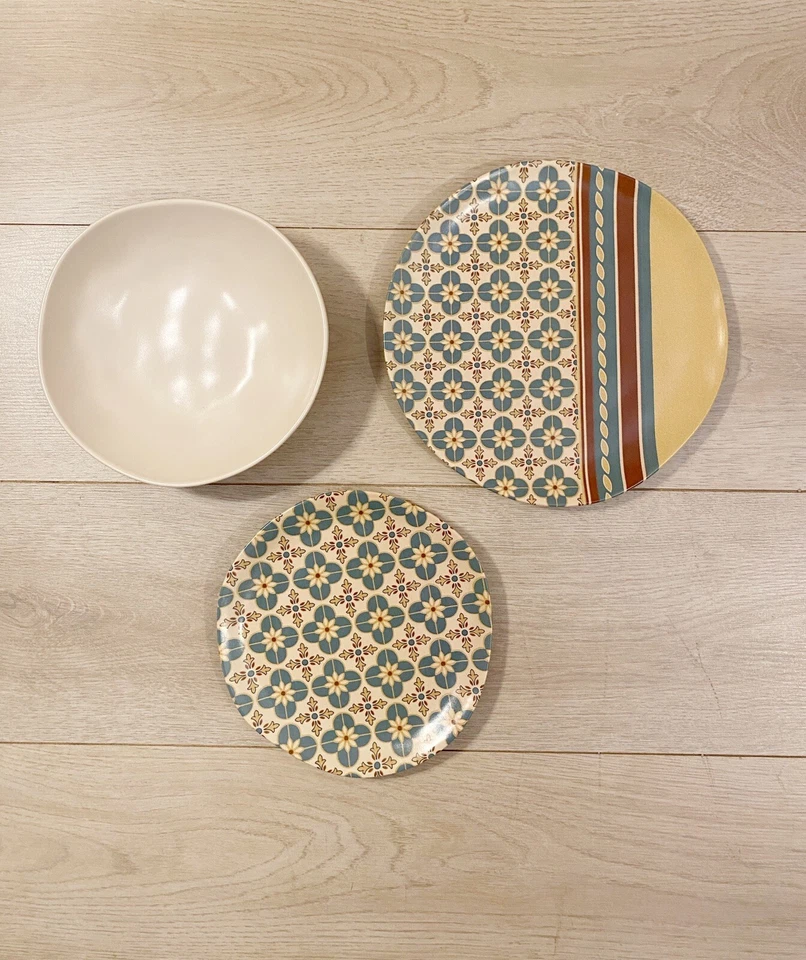 Servizio Piatti 18 Pezzi Brandani Le Cementine Infiore In Gres Porcellanato - Immagine 2 di 4